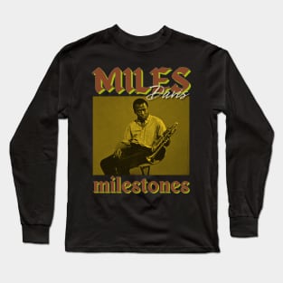 Miles Davis Vintage 1991 // Milestones ORiginal Fan Design Artwork Long Sleeve T-Shirt